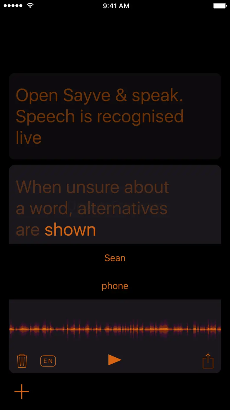 Sayve: record and transcribe 1.4