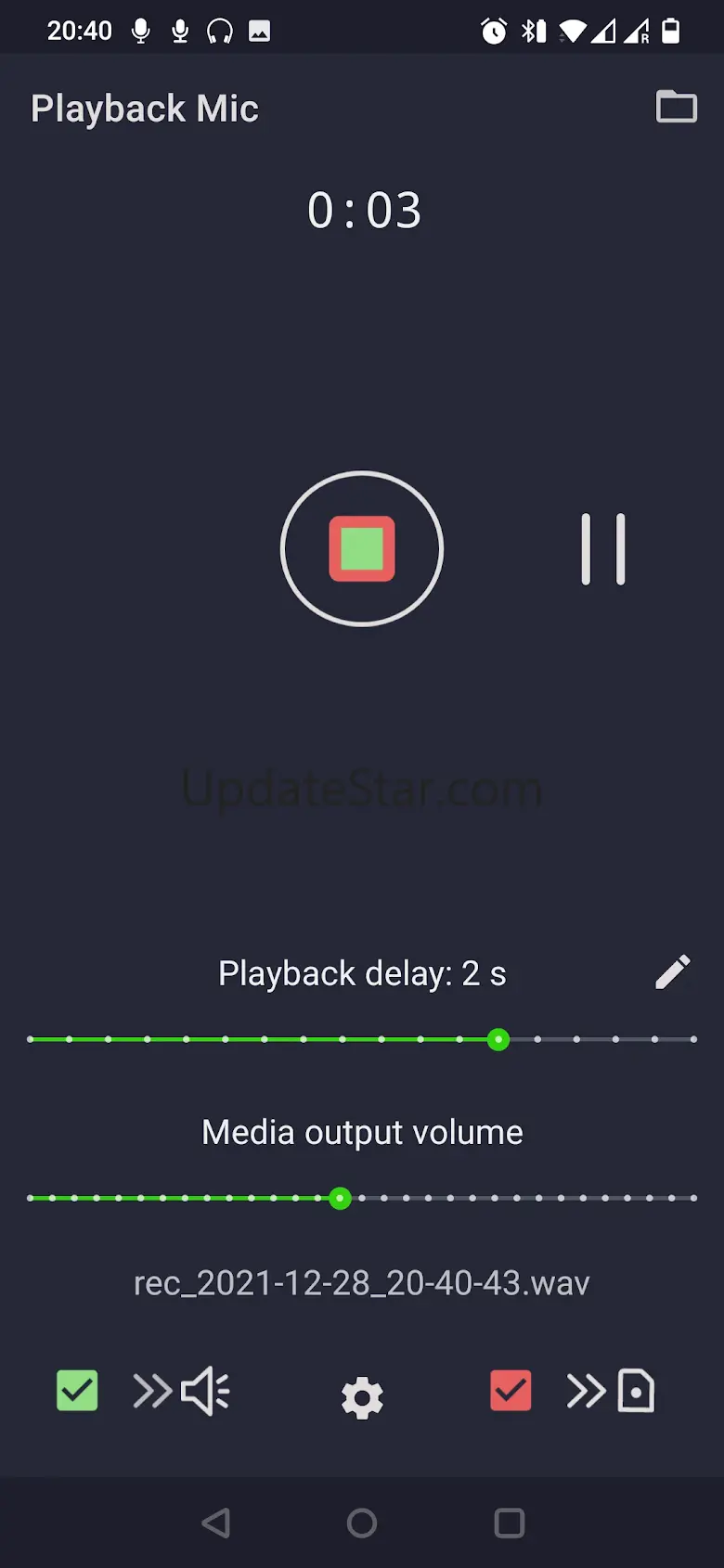 Playback Mic - input to output 2.2.9