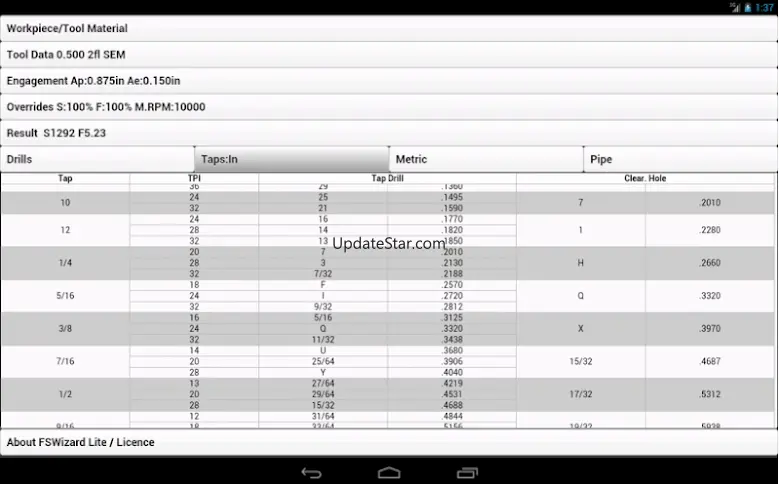 FSWizard Machinist Calculator 2.3.6