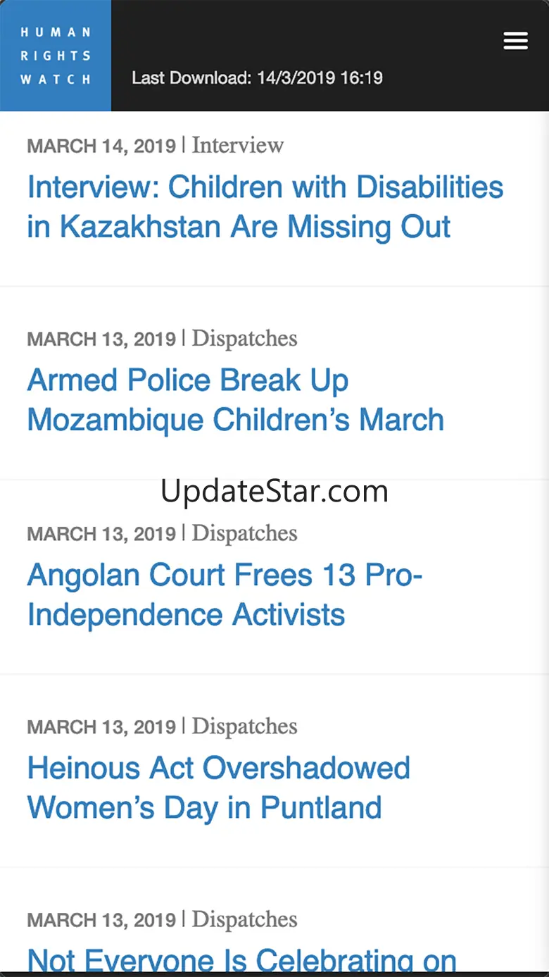 Human Rights Watch News 1.1