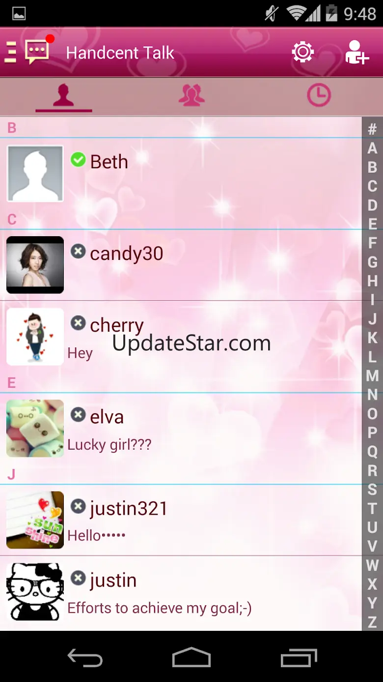 Handcent 6 Skin Valentine 2012 7.0.1