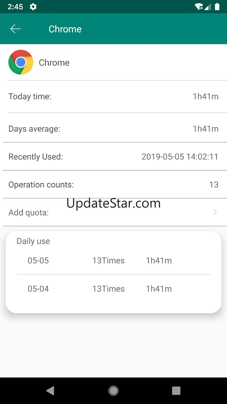 App statistics: App Usage 1.0.24