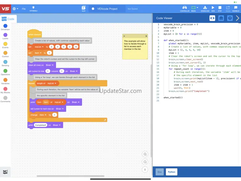 VEXcode V5 3.1.0