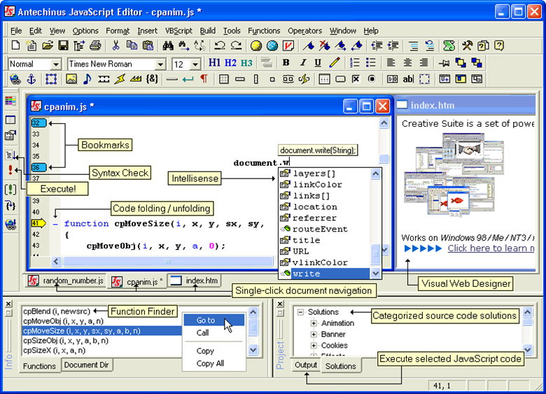 Antechinus JavaScript Editor 13