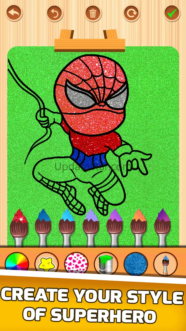 Superhero Glitter Coloring Boo 4.0