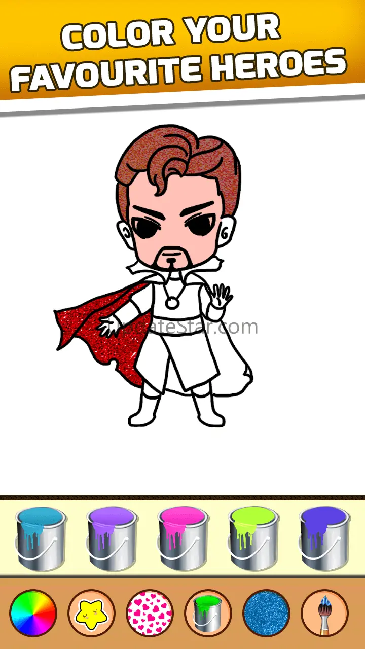 Superhero Glitter Coloring Boo 4.0