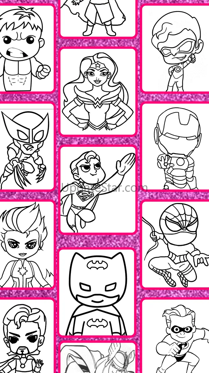 Superhero Glitter Coloring Boo 4.0