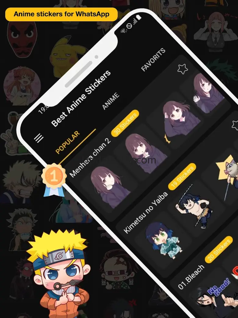 Anime Stickers for WhatsApp 45.0