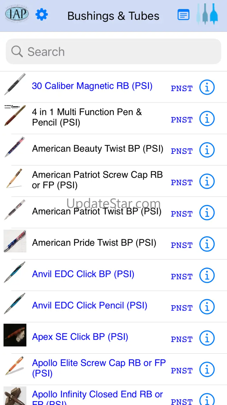 IAP Bushings & Tubes Reference 1.17