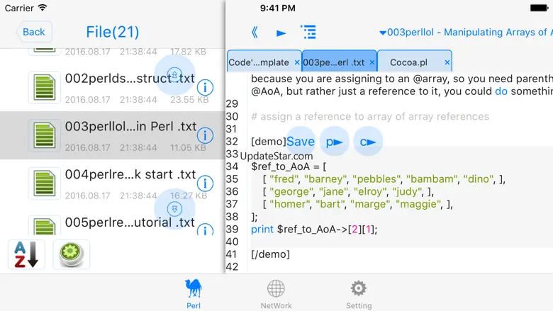 perli-run code,autocomplete,we 3.1
