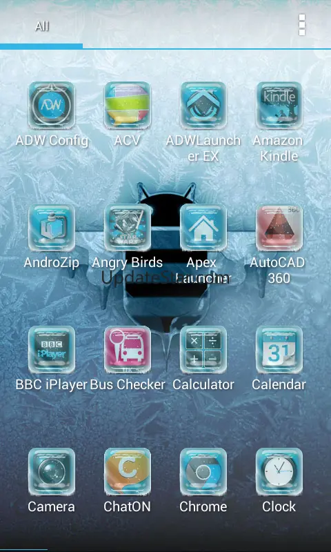 Frozen Android NOVA Launcher T 1.3