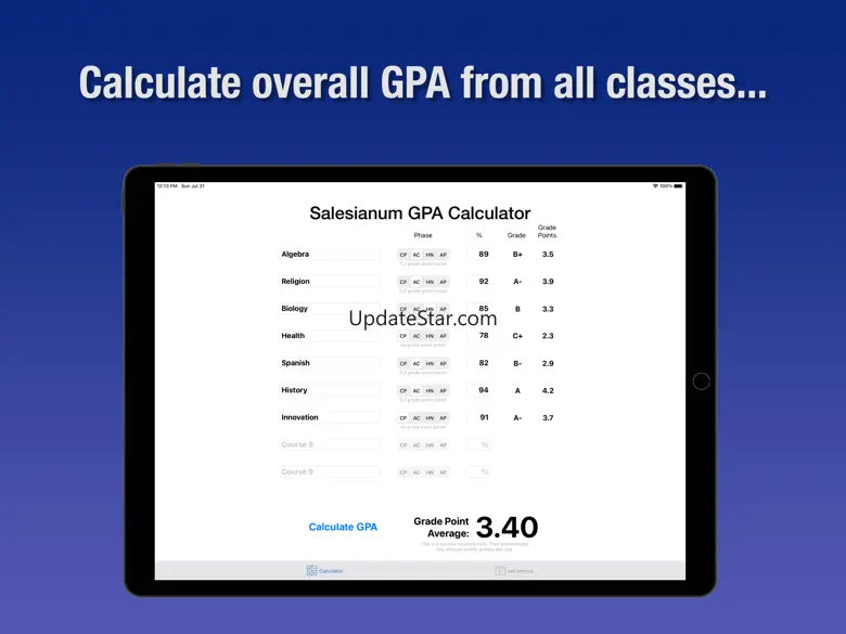 Salesianum GPA Calculator 1.4.1