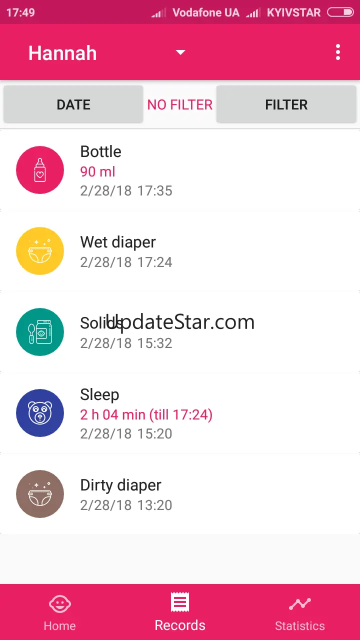 BabyAppy: formula feeding, sle 1.15