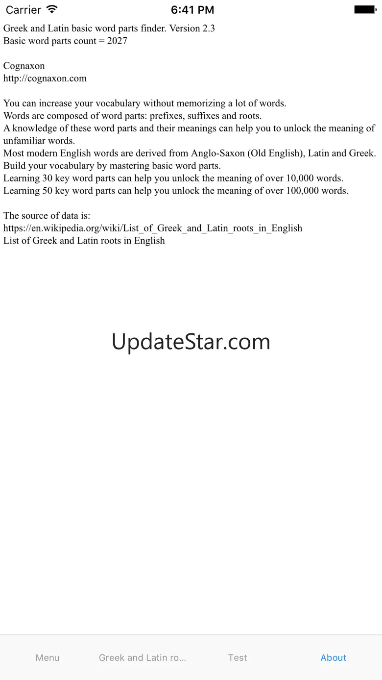 Greek and Latin roots finder 2.3