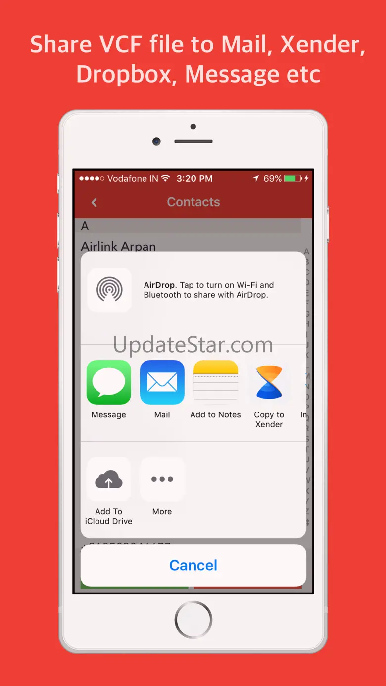 Backup all contacts and export 1.17