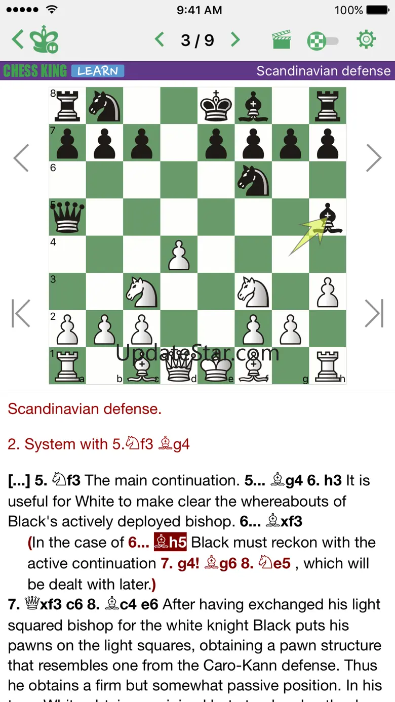 Chess. Scandinavian Defense 1.2