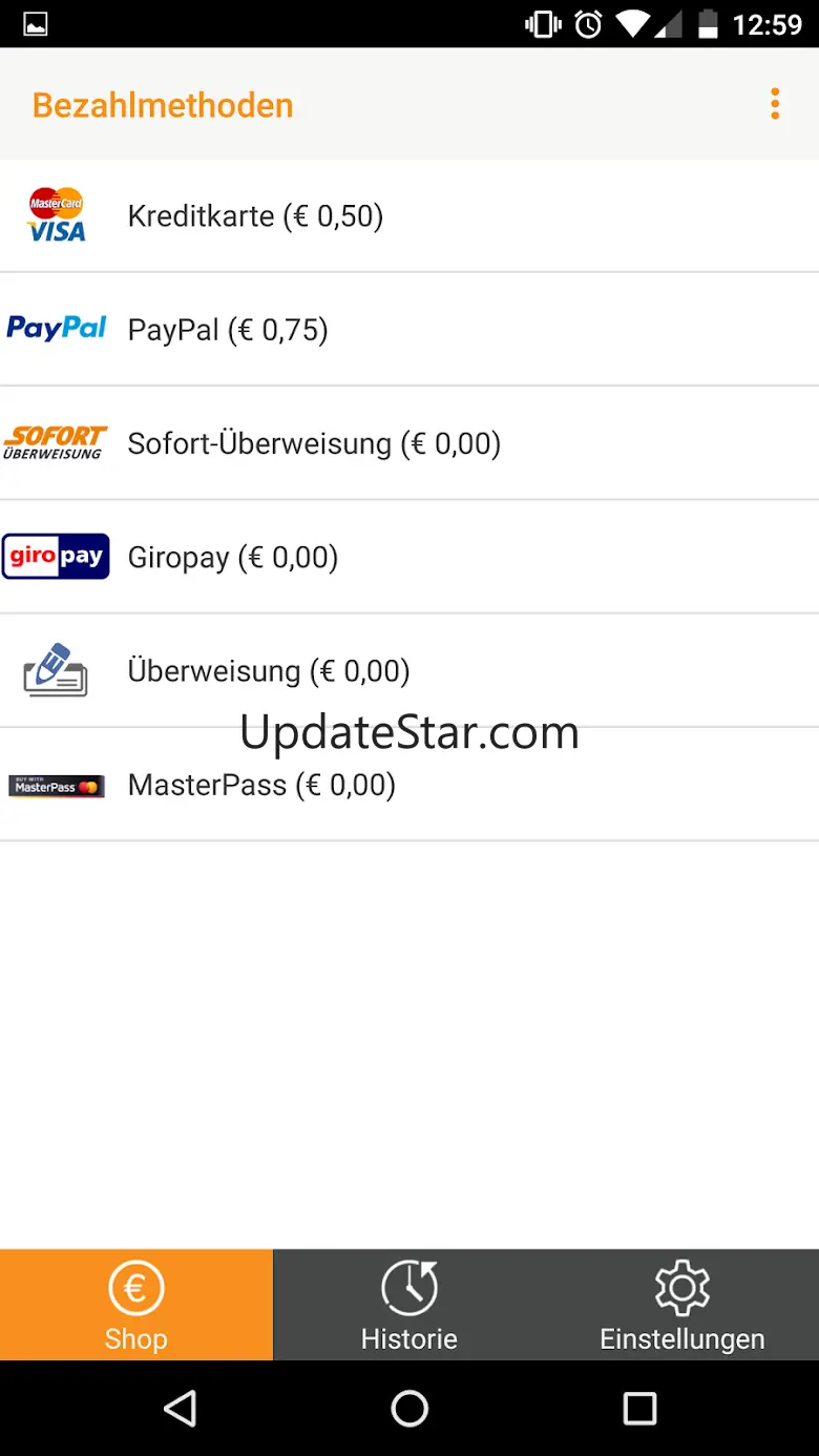 Aufladen  - Guthaben, Giftcard 3.5.1