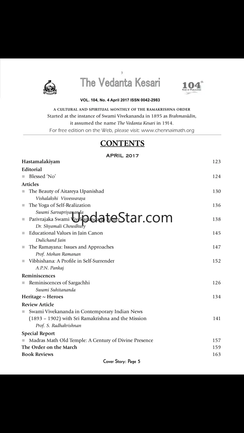 The Vedanta Kesari 7.0