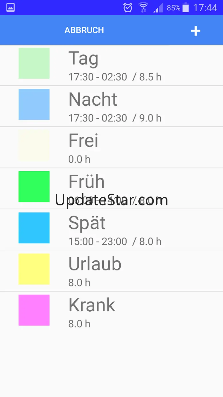 Dienstplan-Schichtplan 15.41
