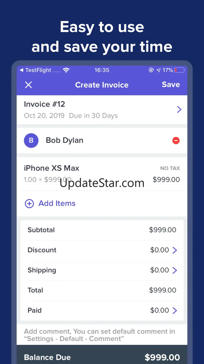 myInvoice, swift invoice lite 1.3
