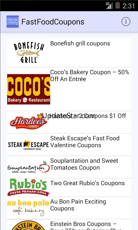 Fast Food & Restaurant Coupons 2.4
