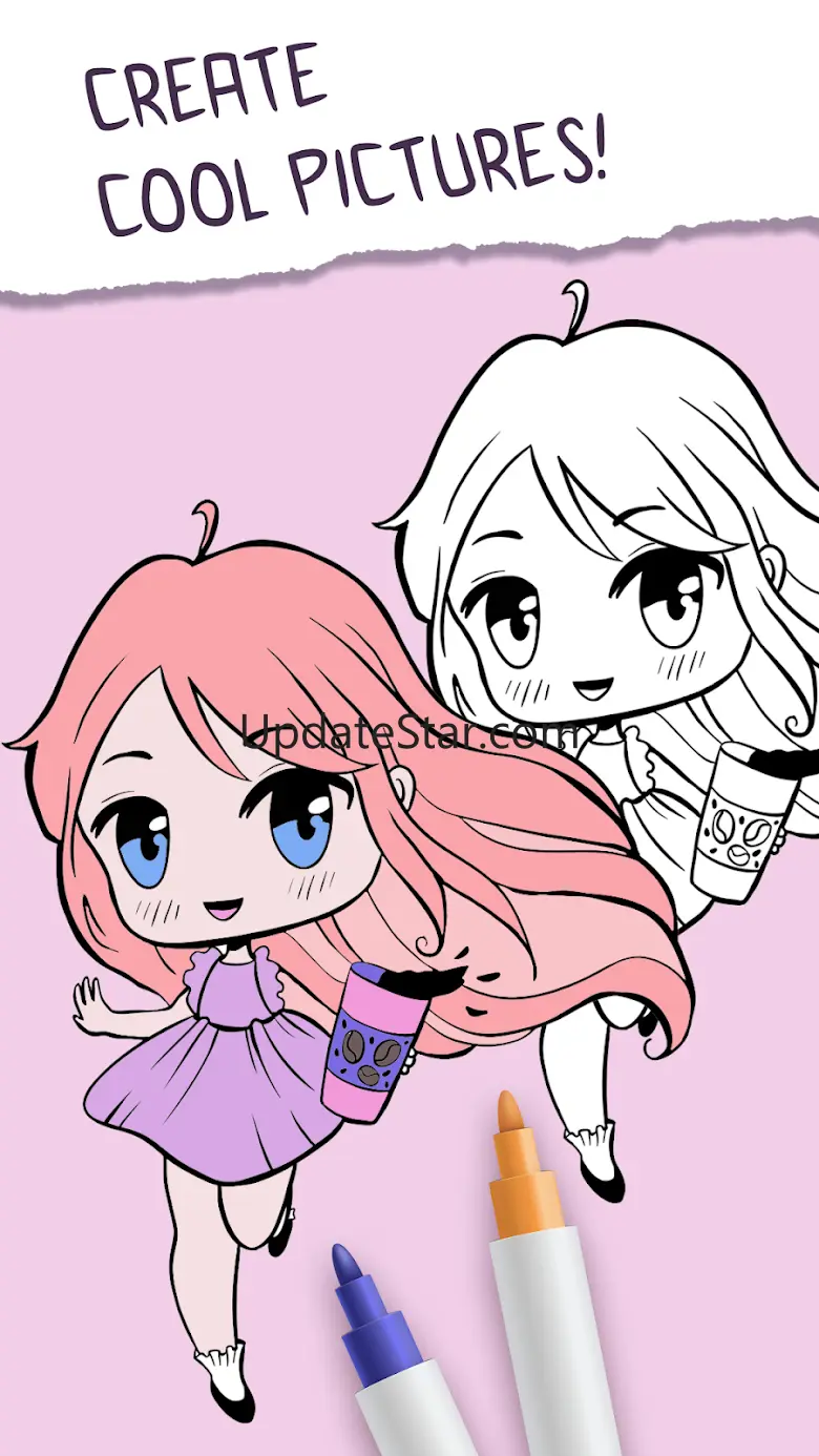 Anime Coloring book for girls 2.0