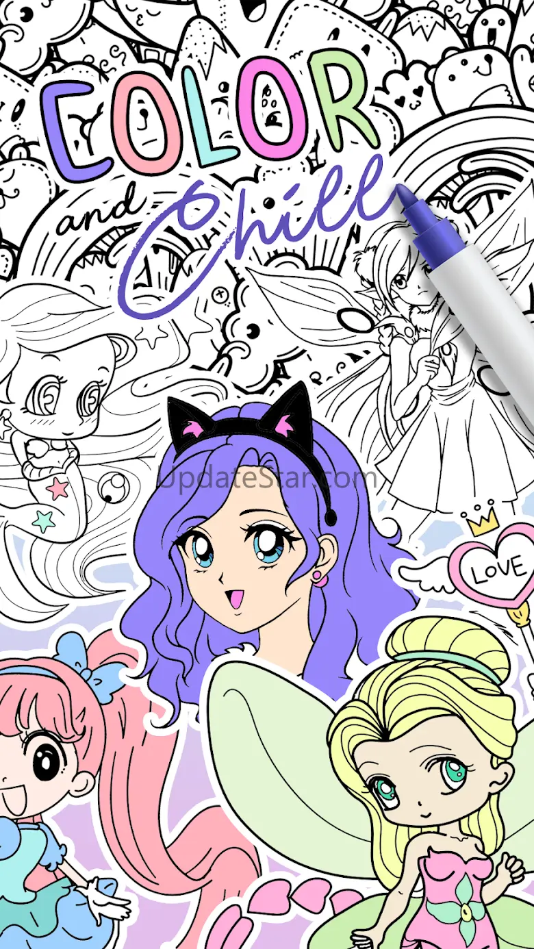 Anime Coloring book for girls 2.0