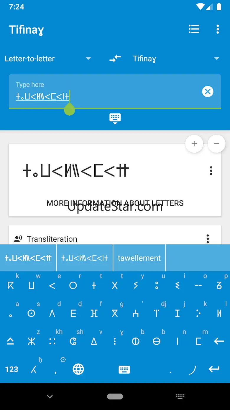 Write in Tifinagh 2.4.9-tifinagh