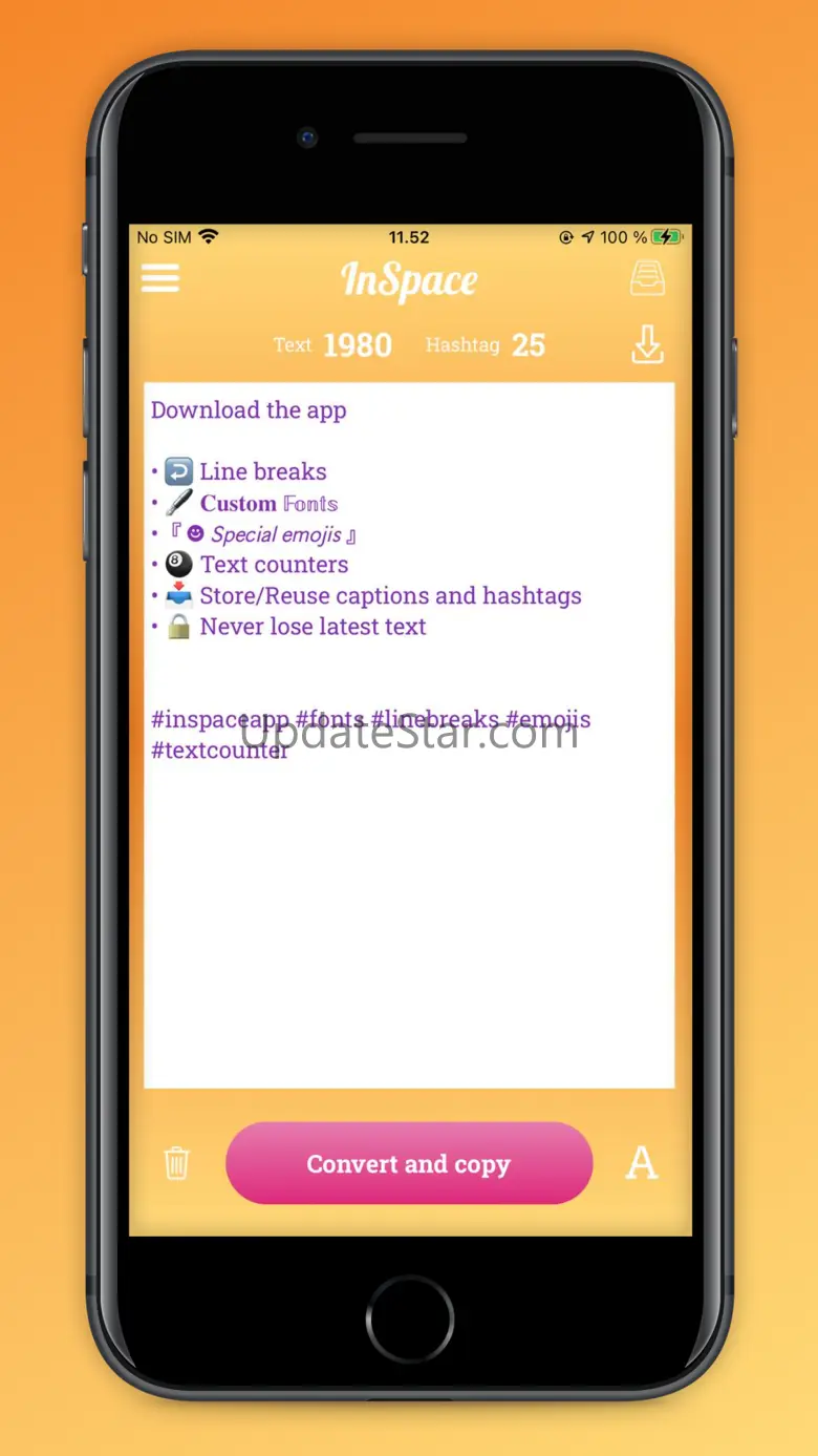 InSpace: caption for Instagram 1.4.6