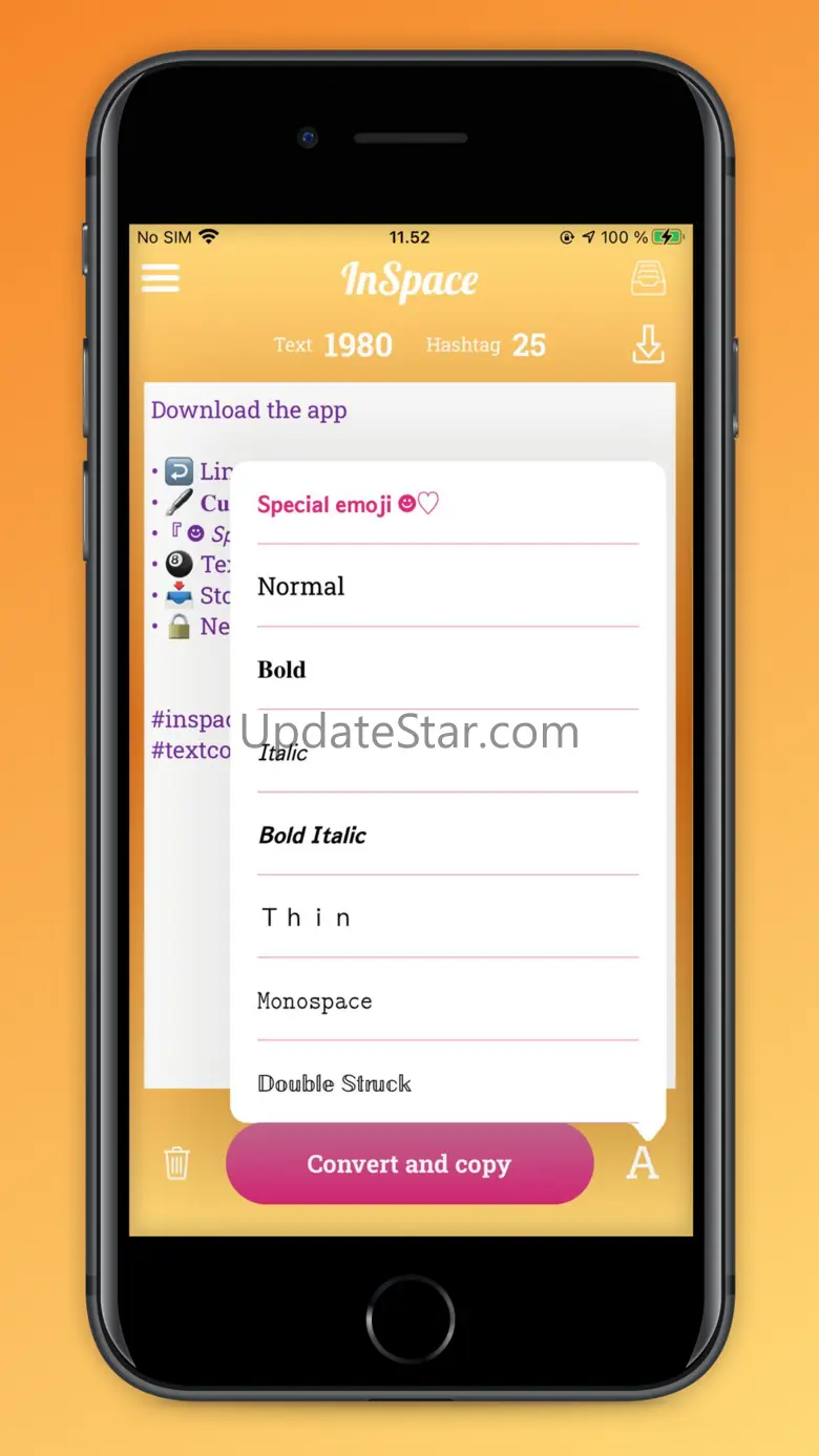 InSpace: caption for Instagram 1.4.6