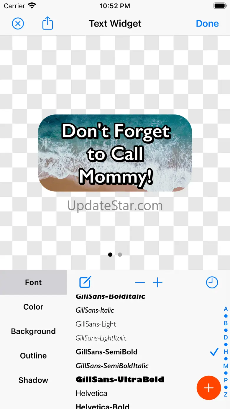 Text Widget on Home Screen 1.0.1