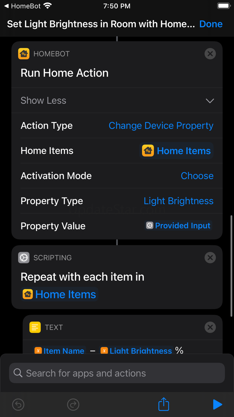 HomeBot for Shortcuts 1.11