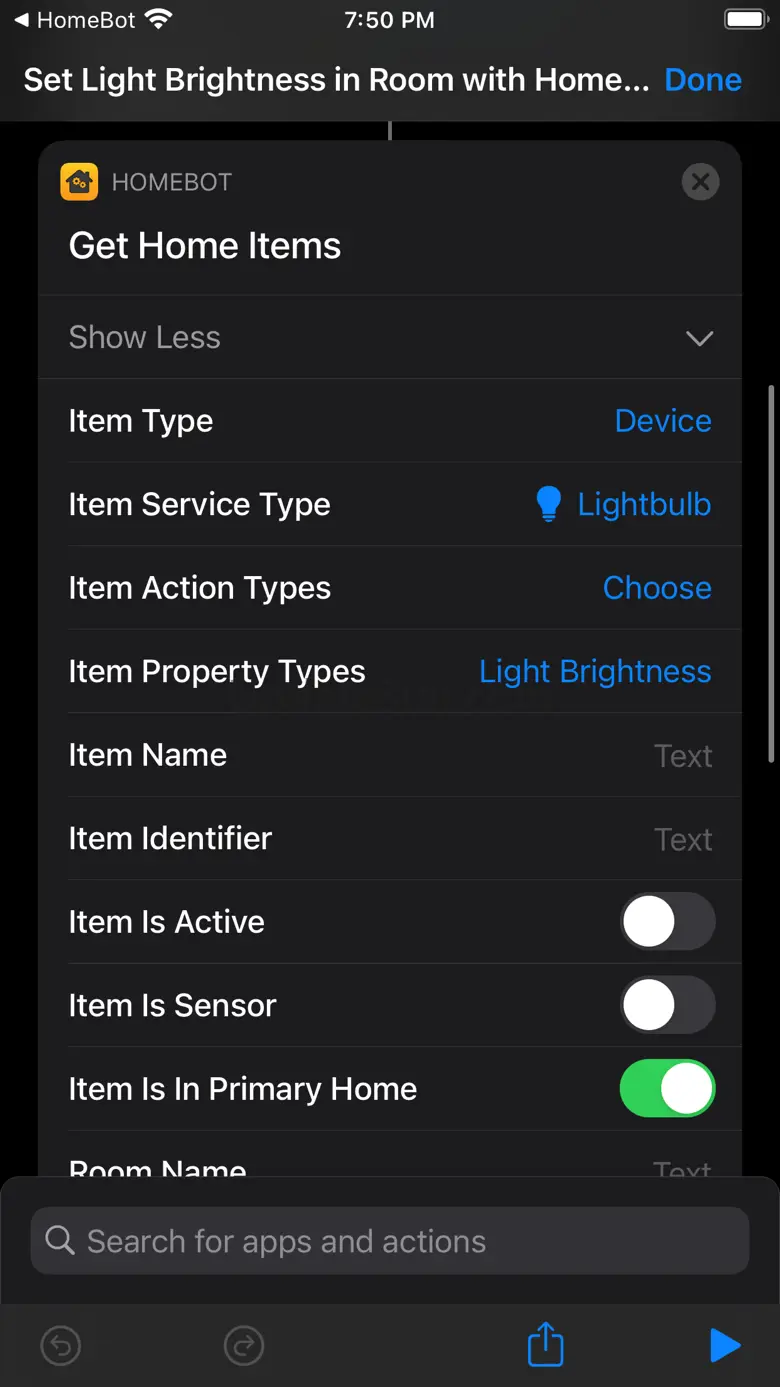 HomeBot for Shortcuts 1.11