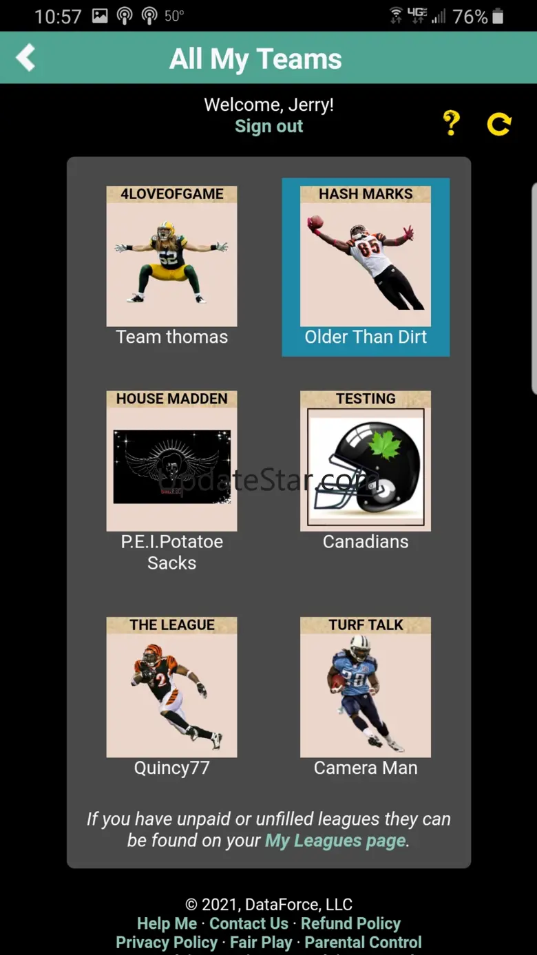 DataForce Fantasy Football 1.3