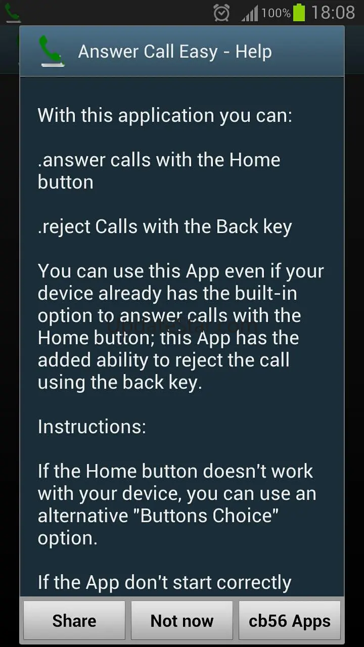 Answer Call Home button Easy 1.6