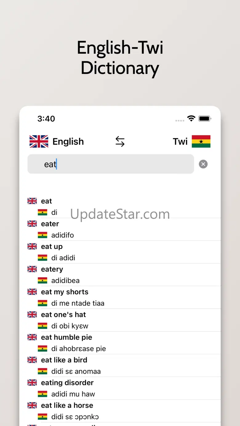 Twi-English Dictionary 1.1