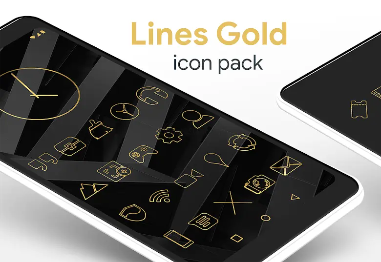 Lines Gold - Icon Pack 3.5.6