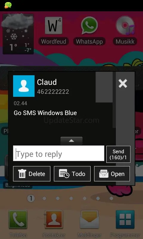 GO SMS Windows Blue 1.0