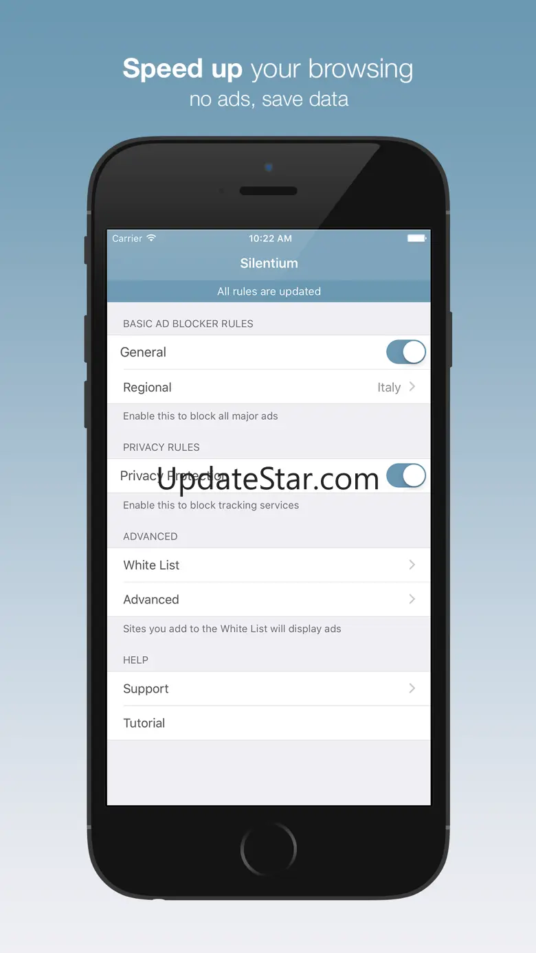 Silentium — Privacy and Ad Blocker for faster browsing 1.1