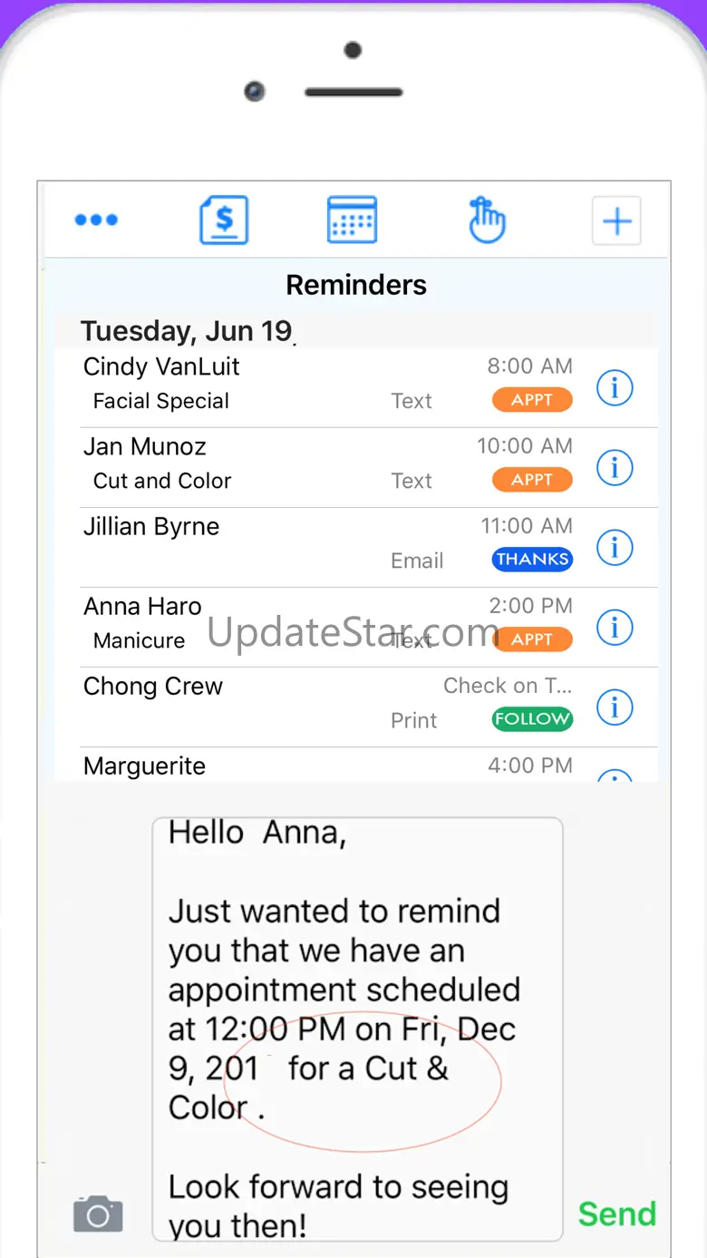 Nail Tech Schedule & Reminder 17.1