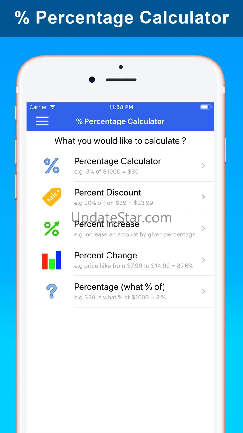 % Percentage Calculator 1.41
