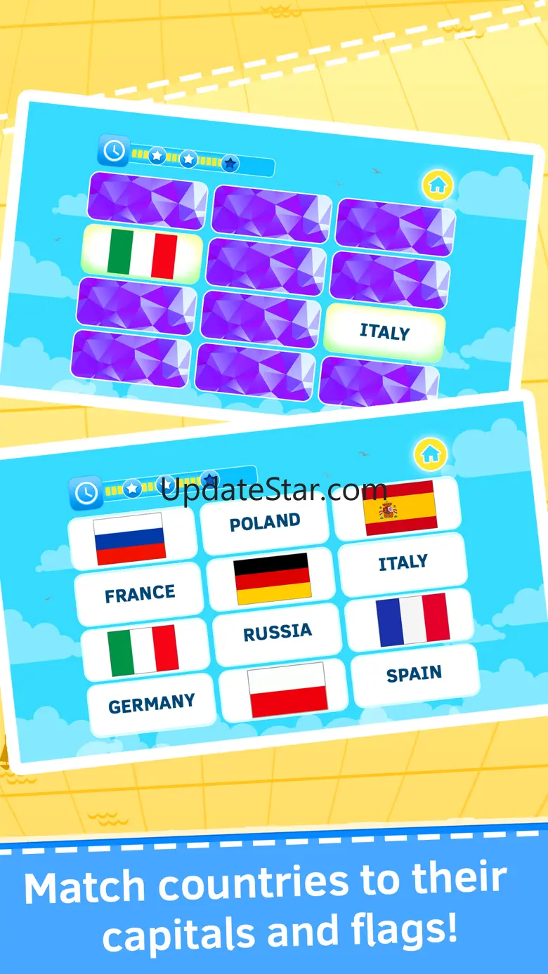 Geography quiz world countries, flags and capitals 1.2