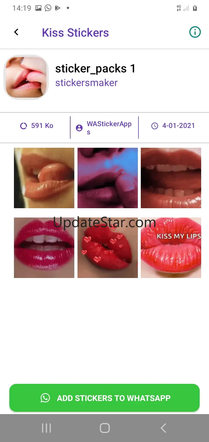 Animated Kiss stickers GIF v6.2