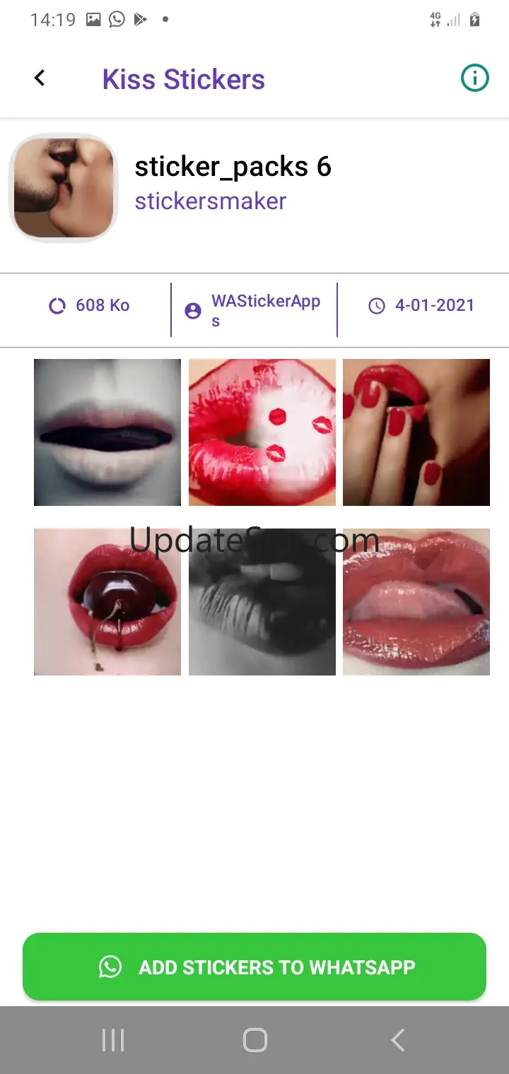 Animated Kiss stickers GIF v6.2