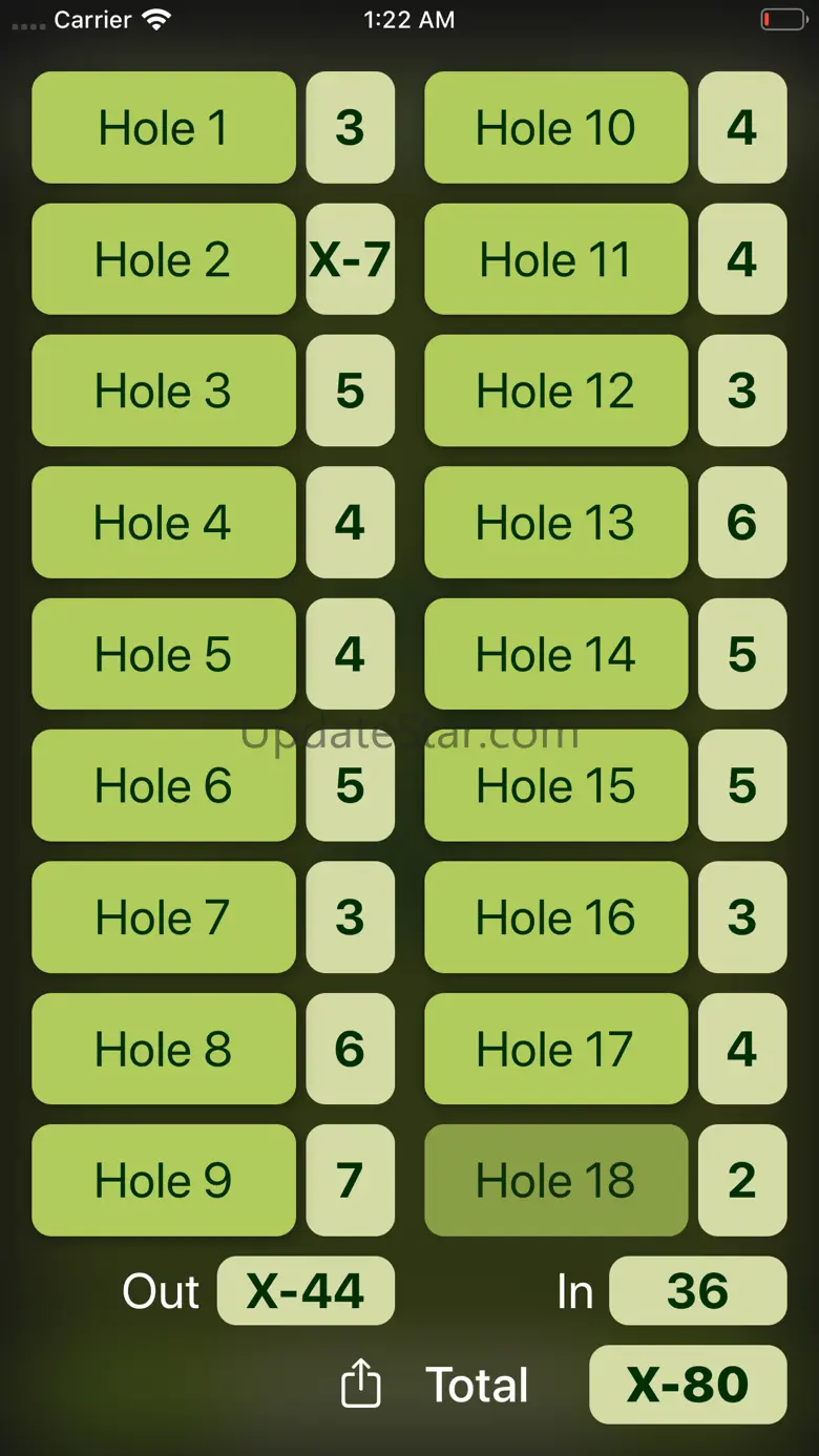 FlinkGolf - Scorecard 2.3