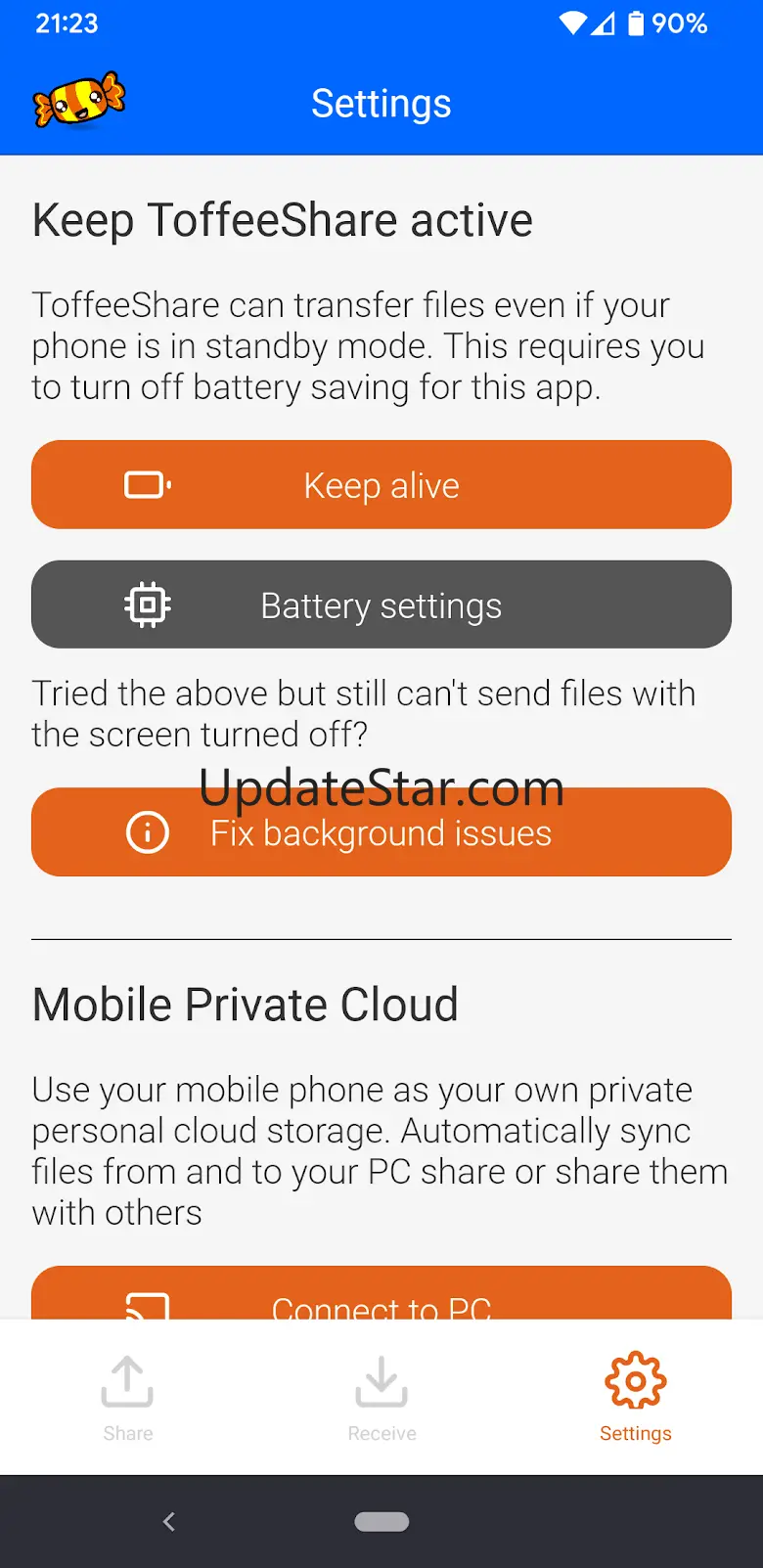 ToffeeShare: File Sharing