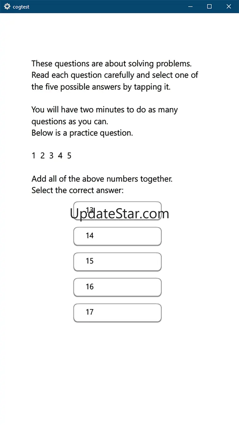 Cognitive Test 5.9