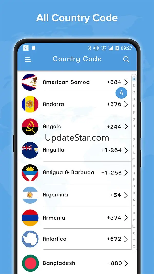 All Country Code: Dialing Code 1.3