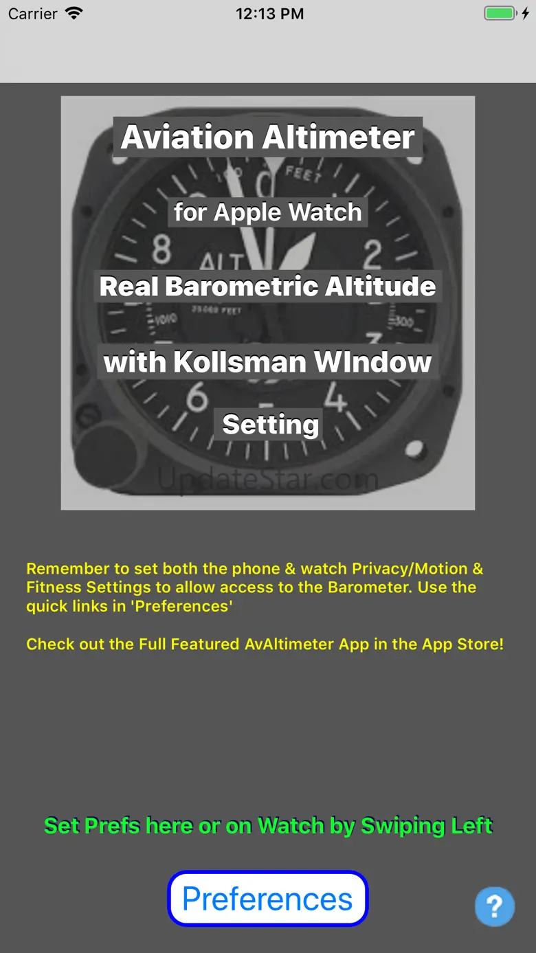 Aviation Altimeter for Watch 2.10