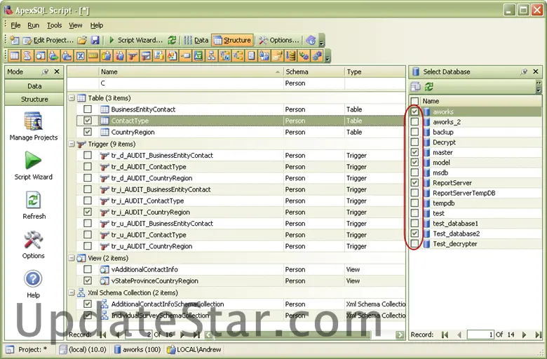 Apex SQL Script